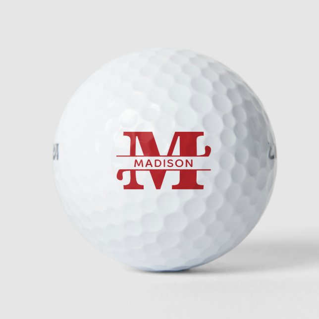 Mit Monogramm und Personalisierte Monogramm mit Na Golfball (Vorderseite)