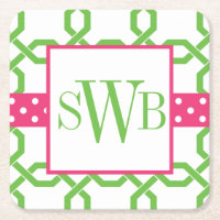 Mit Monogramm Untersetzer aus Gitter und Grosgetre