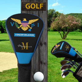 Mit Monogramm US Jungfrau Islands Flag Golf Clubs, Headcover
