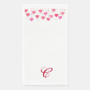 Mit Monogramm Valentinstag-Handtücher Serviette