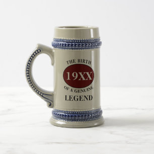 Mit Monogramm Vater Geburtstag Legende jedes Jahre Bierglas