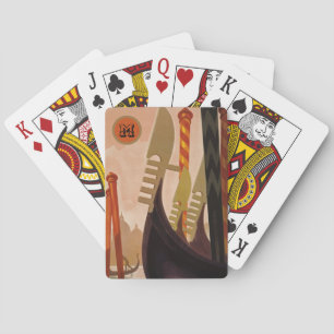 Mit Monogramm Venedig-Kanäle Italien Geschenke Spielkarten