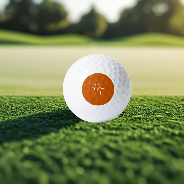 Mit Monogramm - verbrannte Orange Golfball (Von Creator hochgeladen)