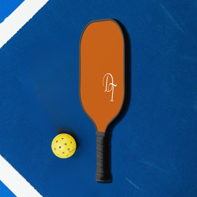 Mit Monogramm - verbrannte Orange Pickleball Schläger (Von Creator hochgeladen)