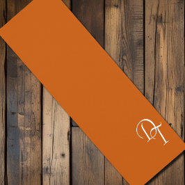 Mit Monogramm - verbrannte Orange Yogamatte