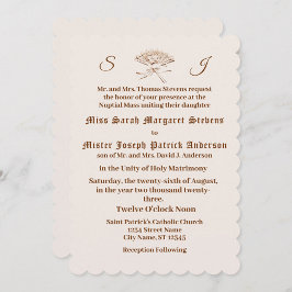 Mit Monogramm Viktorianischer Lüfter Einladung