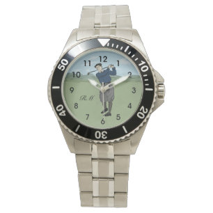 Mit Monogramm Vintage Artgolfkunst Armbanduhr