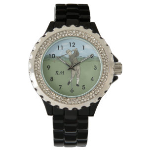 Mit Monogramm Vintage Artgolfkunst Armbanduhr
