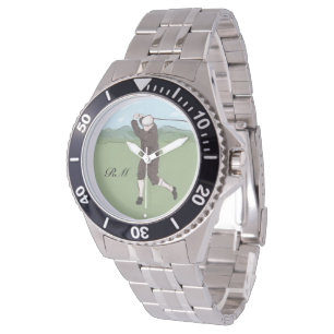 Mit Monogramm Vintage Artgolfkunst Armbanduhr