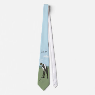 Mit Monogramm Vintage Artgolfkunst Krawatte