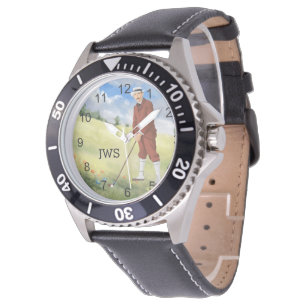 Mit Monogramm Vintage Artgolfspieleruhr Armbanduhr