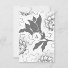 Mit Monogramm Vintage Graublüte | Vielen Dank