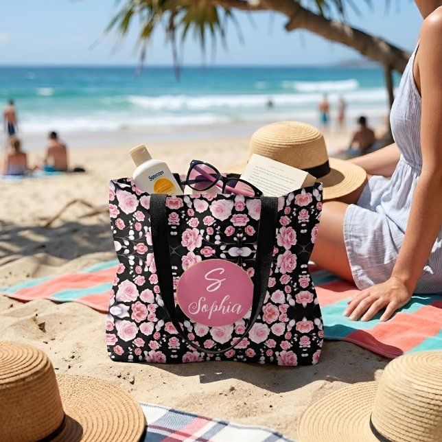 Mit Monogramm Vintage rosa Blume (Von Creator hochgeladen)