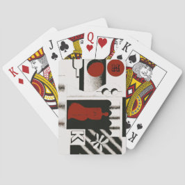 Mit Monogramm Vintage Schwarz-Rot-Form - Deutsch Spielkarten