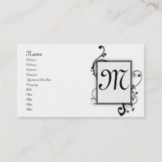 mit Monogramm Visitenkarte