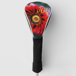 Mit Monogramm Vivid Red Blume Gazania Driver Putte Golf Headcover