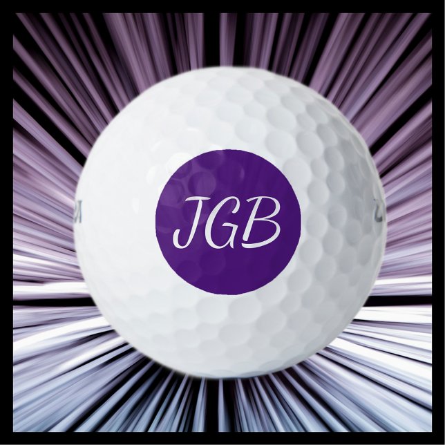 Mit Monogramm wählen Sie Ihren Farbhintergrund aus Golfball (Von Creator hochgeladen)