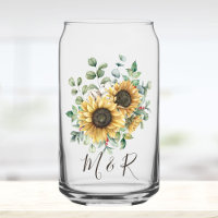 Mit Monogramm Wasserfarbe Vintag Rustikale Sonnenb