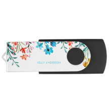 Mit Monogramm Wasserfarbenflora