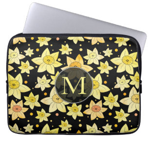 Mit Monogramm Watercolor-Muster Laptopschutzhülle