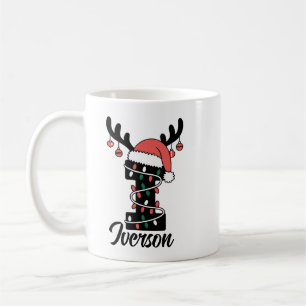 Mit Monogramm Weihnachten  Personalisierter Urlaub Kaffeetasse