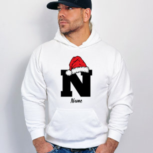 Mit Monogramm Weihnachtsfamilien personalisieren m Hoodie