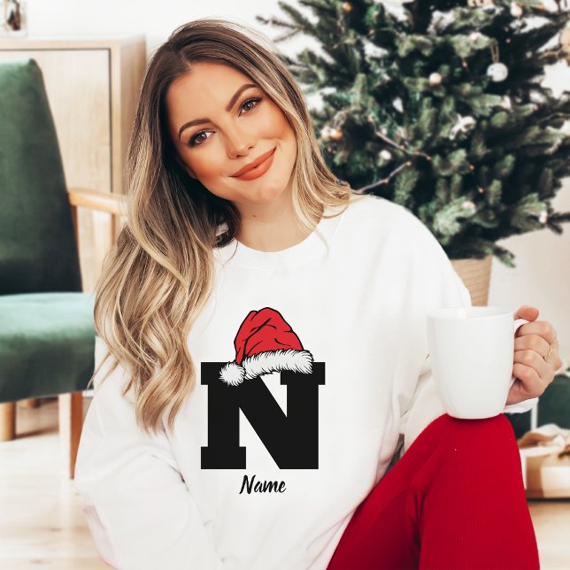 Mit Monogramm Weihnachtsfamilien personalisieren m Sweatshirt (Von Creator hochgeladen)