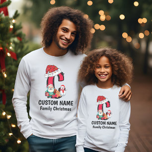Mit Monogramm Weihnachtsfamilien personalisieren m T-Shirt