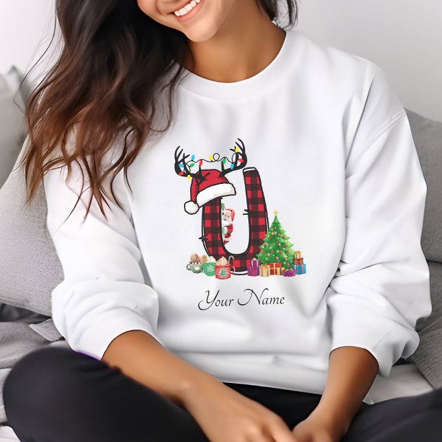 Mit Monogramm Weihnachtsfamilien personalisieren m T-Shirt (Von Creator hochgeladen)