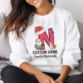 Mit Monogramm Weihnachtsfamilien personalisieren m T-Shirt