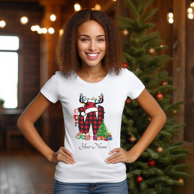 Mit Monogramm Weihnachtsfamilien personalisieren m T-Shirt (Von Creator hochgeladen)