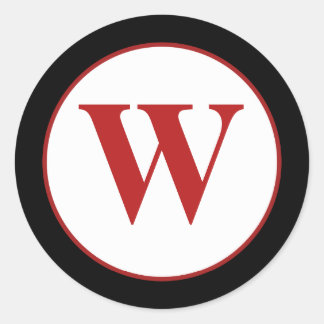 Mit Monogramm Weihnachtsfeiertage Umschlag Aufkleb Runder Aufkleber