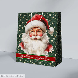 Mit Monogramm Weihnachtsgeschenktasche Vintager We Mittlere Geschenktüte