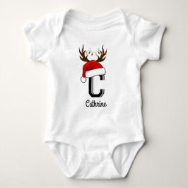 Mit Monogramm Weihnachtsmatte Baby Strampler