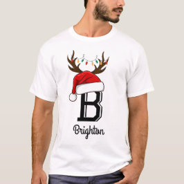 Mit Monogramm Weihnachtsmatte T-Shirt