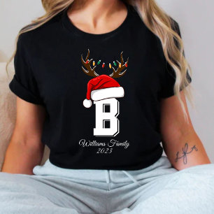 Mit Monogramm Weihnachtsmatte T-Shirt