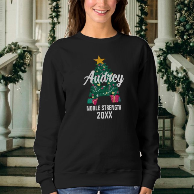 Mit Monogramm Weihnachtsname Anfangsbedeutung Sweatshirt (Von Creator hochgeladen)