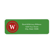 Mit Monogramm Weihnachtsrückgabedatum