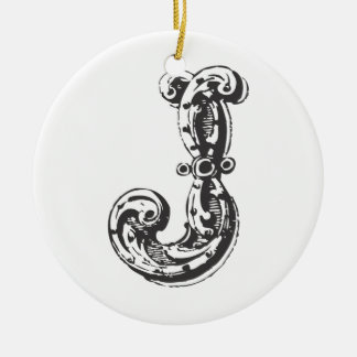 Mit Monogramm Weihnachtsverzierung des Keramik Ornament