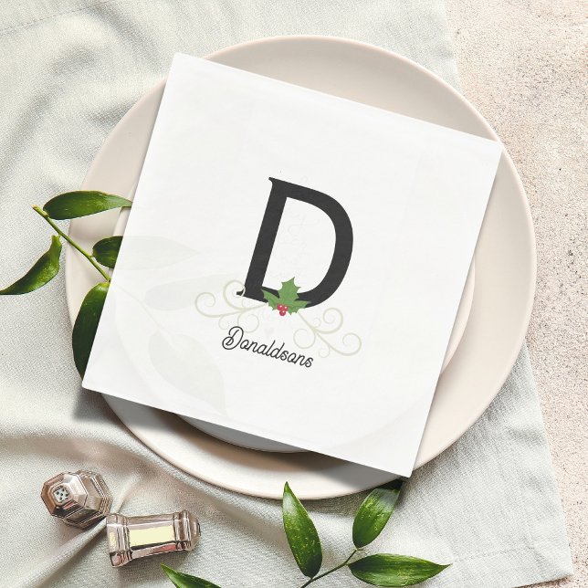 Mit Monogramm Weihnachtszeit Serviette (Von Creator hochgeladen)