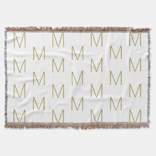 Mit Monogramm, weißer Zoll, Anfangsbuchstabe Decke