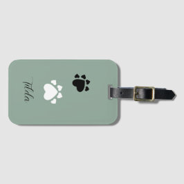 Mit Monogramm Welpenherzen Gepäckanhänger