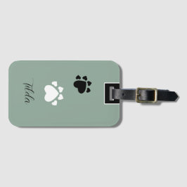 Mit Monogramm Welpenherzen Gepäckanhänger