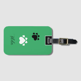 Mit Monogramm Welpenherzen Gepäckanhänger