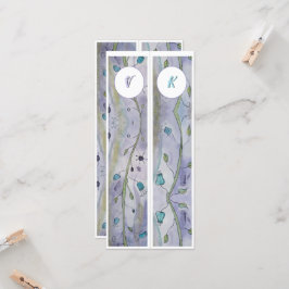 Mit Monogramm Whimsy Floral Zwei Lesezeichen