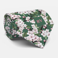 Mit Monogramm Wilde Kirsche Blossom Aquarellfarben