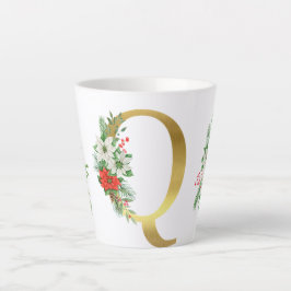 Mit Monogramm Xmas-Latte-Tasse-Gold-Brief Milchtasse