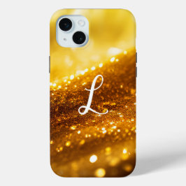 Mit Monogramm Yellow Luxe Glitzer Case-Mate iPhone Hülle