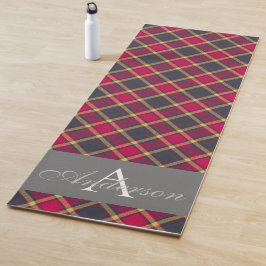 Mit Monogramm Yoga Mat - Rot-Gelb-Schottischer Tar Yogamatte