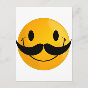 mit Mustache Postkarte